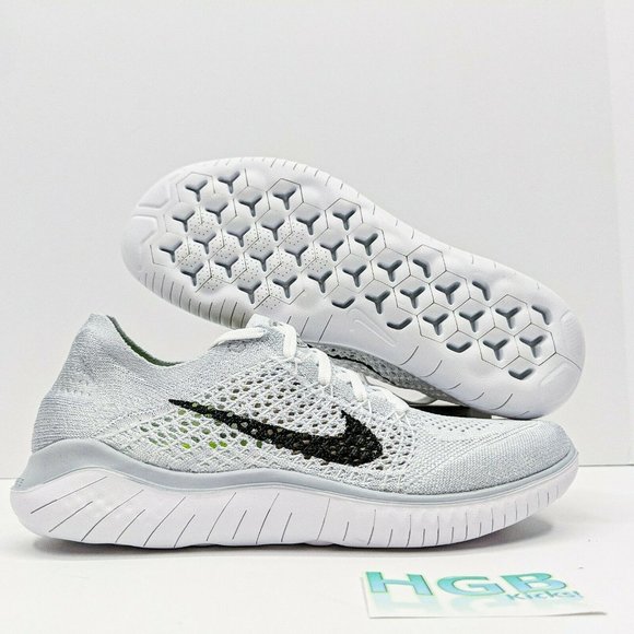 Nike Shoes - Nike Free RN Flyknit 2018 Women's Silver White